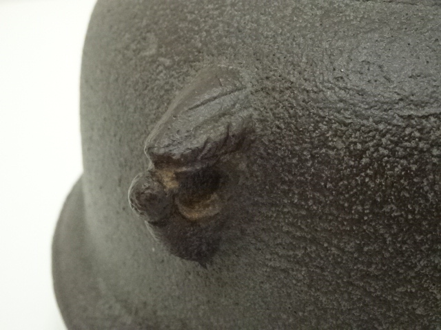  釜師　橋本辰敏造　唐銅朝鮮風炉釜（共箱）